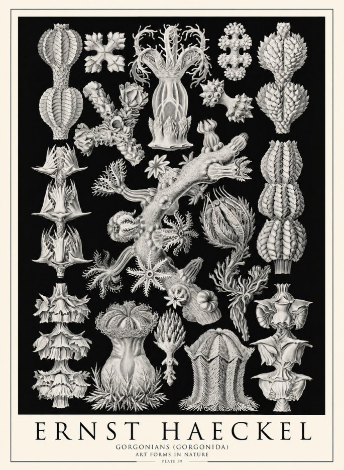 Ernst Haeckel Gorgonians No4 - Plakát