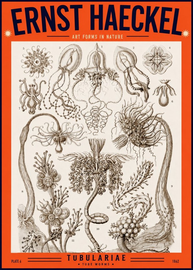 Ernst Haeckel Tubulariae No2 - Plakát