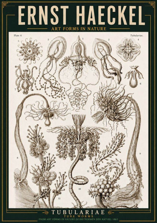 Ernst Haeckel Tubulariae No3 - Plakát