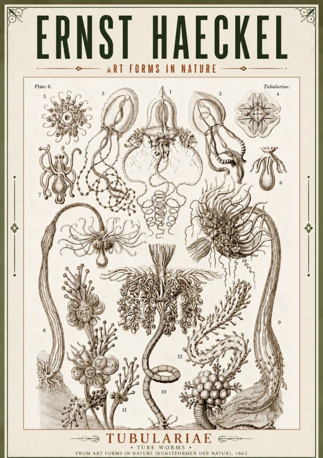 Ernst Haeckel Tubulariae No5 - Plakát