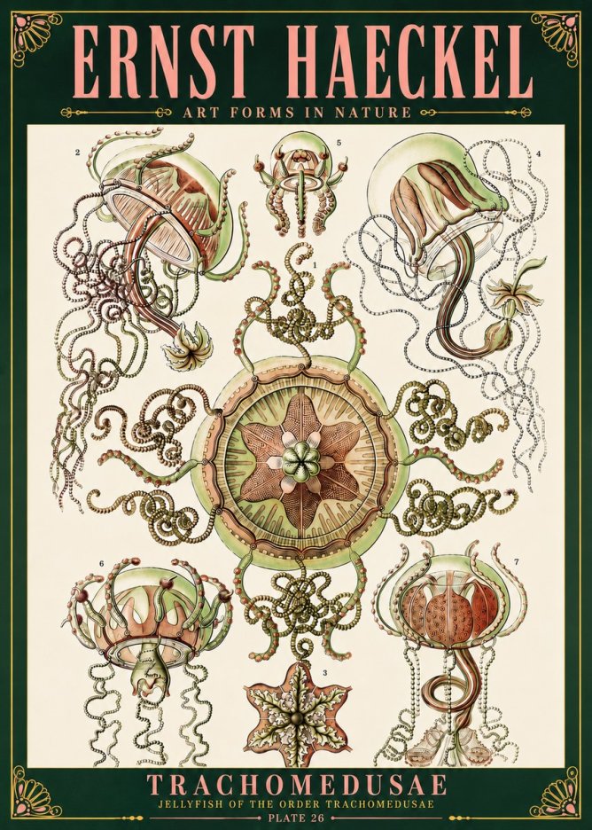 Ernst Haeckel Trachomedusae No6 - Plakát