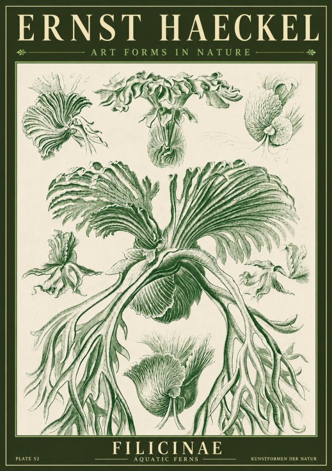 Ernst Haeckel Filicinae No4 - Plakát