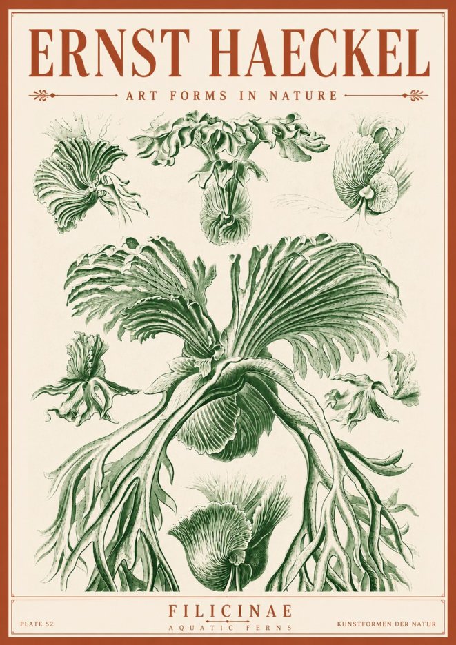 Ernst Haeckel Filicinae No6 - Plakát