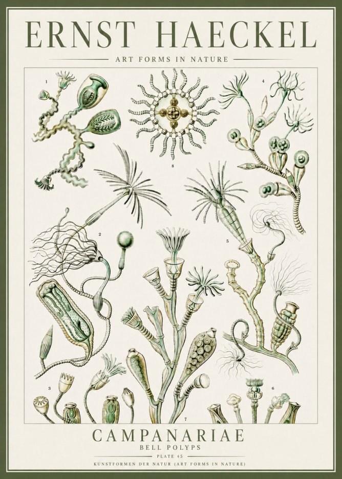 Ernst Haeckel Campanariae – Bell Polyps No4 - Plakát