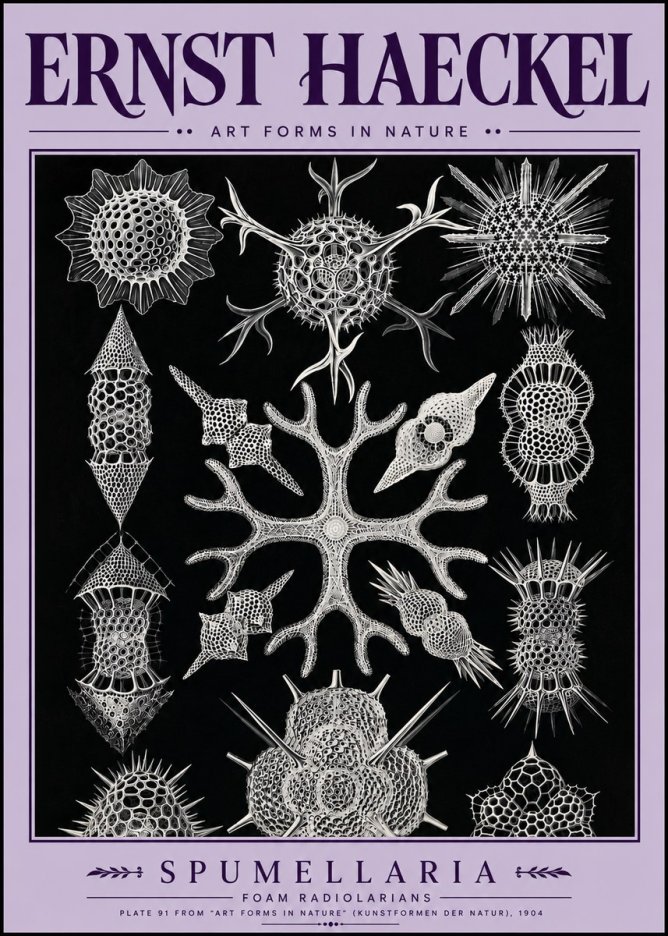 Ernst Haeckel Spumellaria No5 - Plakát