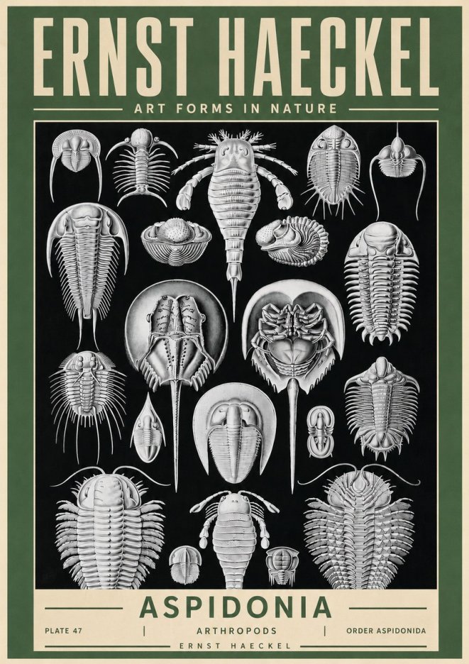 Ernst Haeckel Aspidonia No4 - Plakát