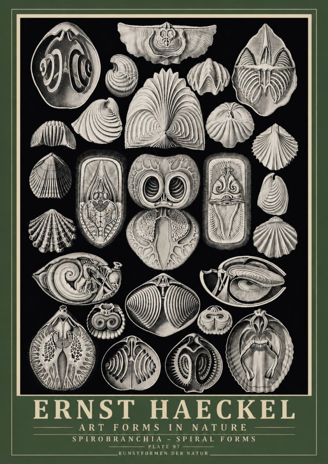 Ernst Haeckel Spirobranchia No6 - Plakát
