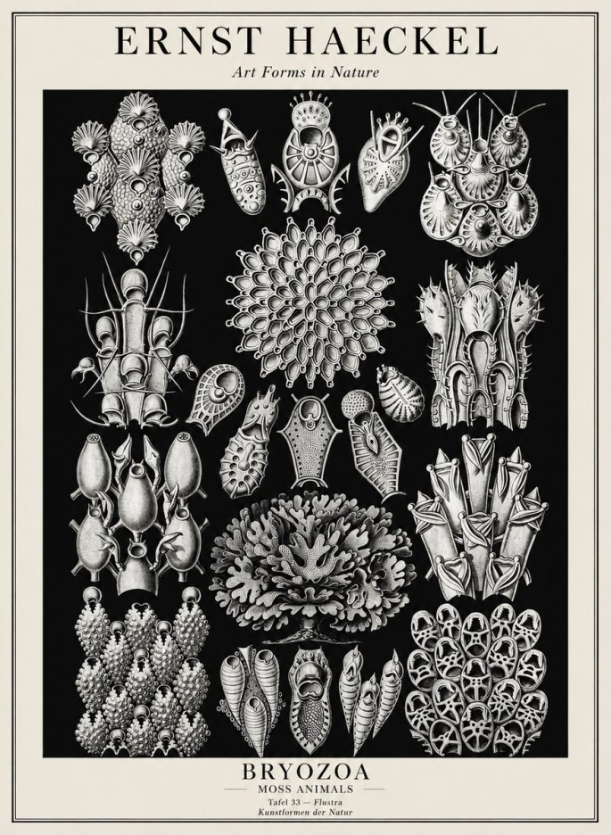 Ernst Haeckel Bryozoa No3 - Plakát