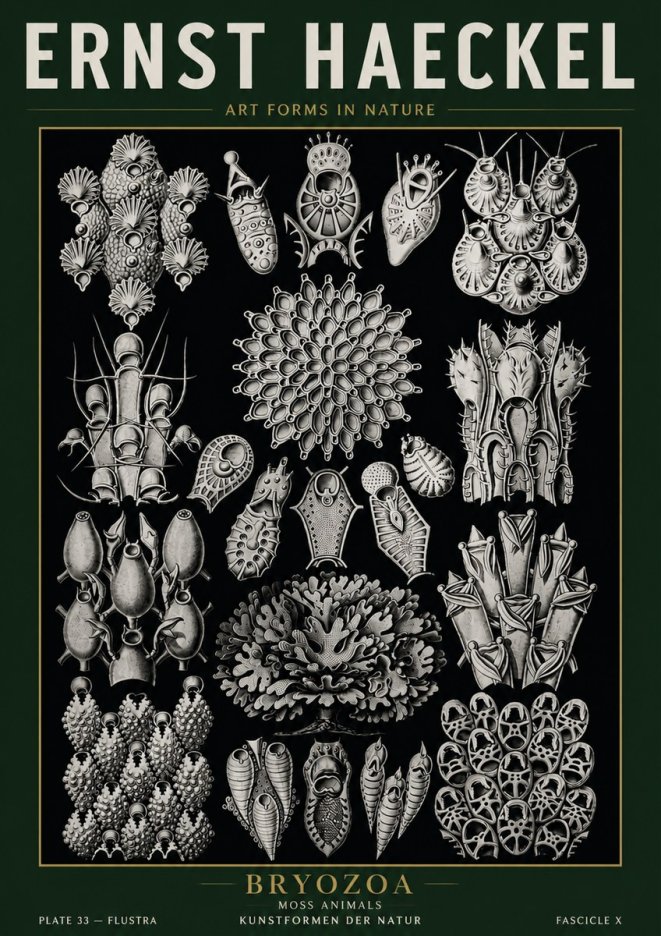 Ernst Haeckel Bryozoa No5 - Plakát