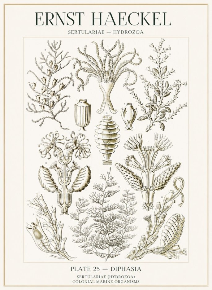 Ernst Haeckel Sertulariidae No2 - Plakát