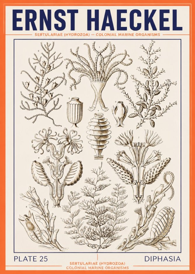 Ernst Haeckel Sertulariidae No4 - Plakát