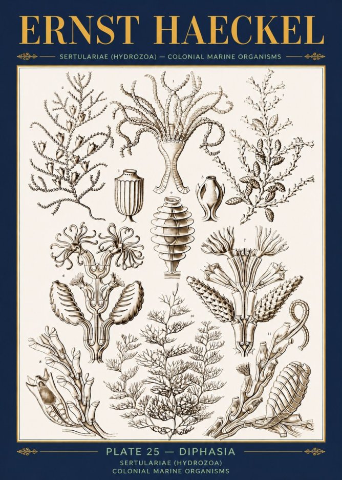 Ernst Haeckel Sertulariidae No5 - Plakát