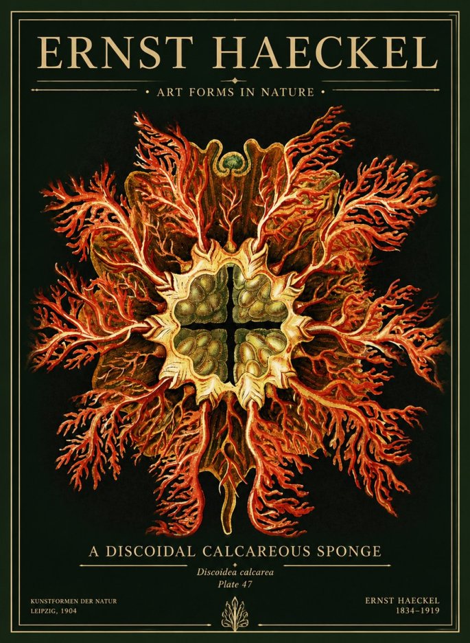 Ernst Haeckel Marine Organism No5 - Plakát