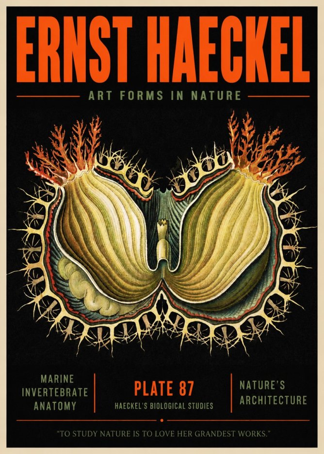 Ernst Haeckel Nature's Architecture No2 - Plakát