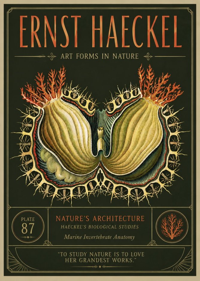 Ernst Haeckel Nature's Architecture No3 - Plakát