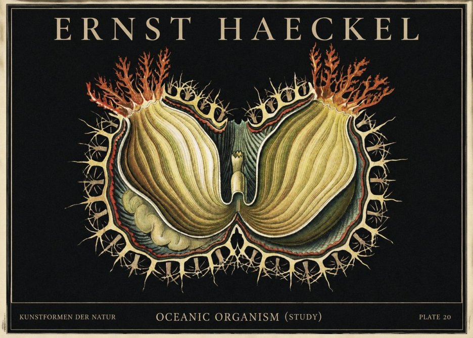Ernst Haeckel Nature's Architecture No4 - Plakát