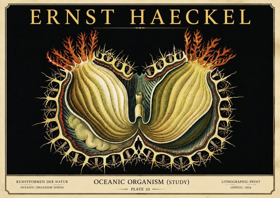 Ernst Haeckel Nature's Architecture No6 - Plakát