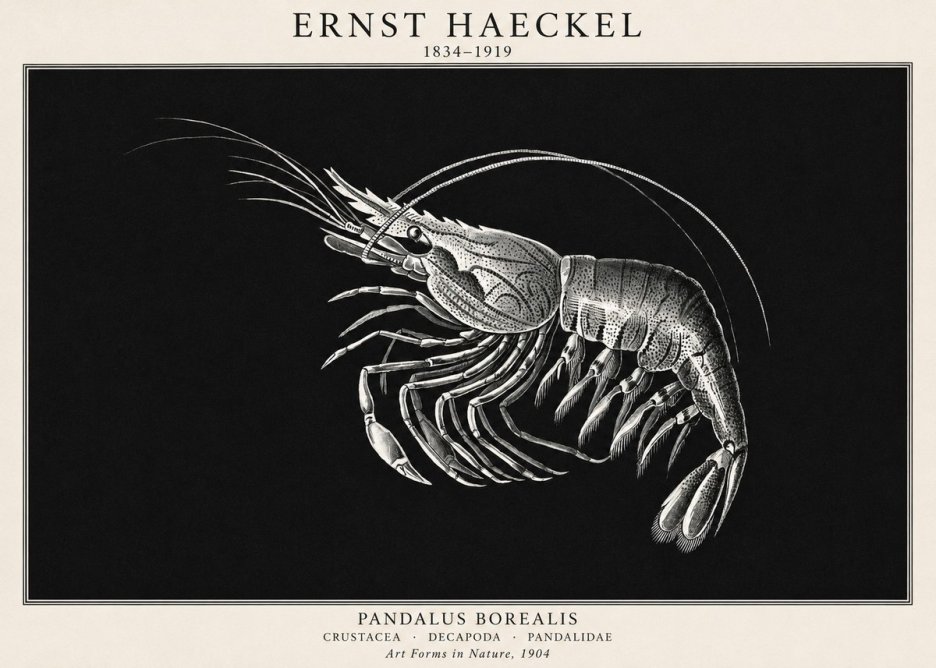 Ernst Haeckel Pandalus Borealis No1 - Plakát