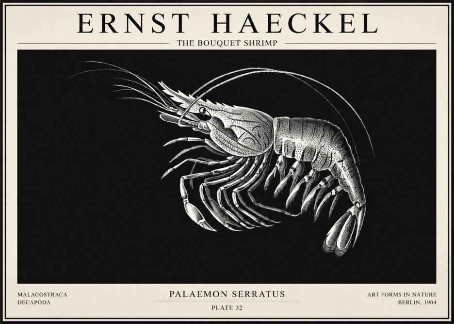 Ernst Haeckel Pandalus Borealis No6 - Plakát