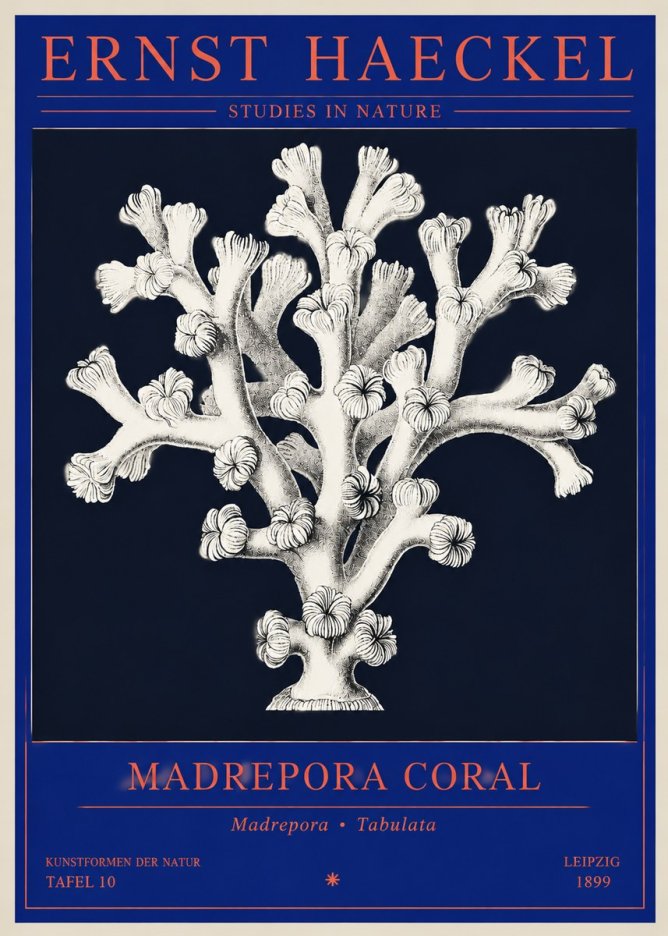 Ernst Haeckel Corallium Rubrum I No4 - Plakát