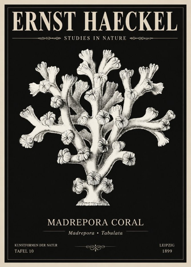 Ernst Haeckel Corallium Rubrum I No6 - Plakát