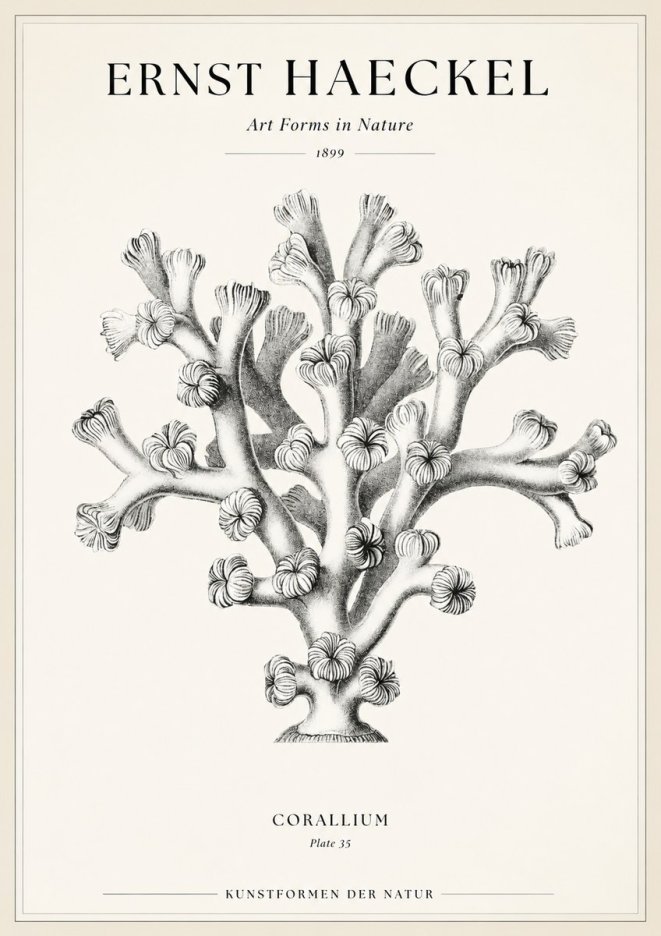 Ernst Haeckel Corallium Rubrum II No2 - Plakát