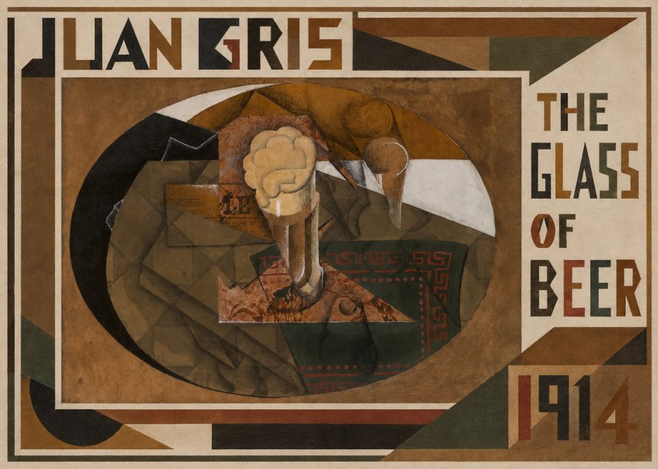 Juan Gris The Glass of Beer No1 - Plakát