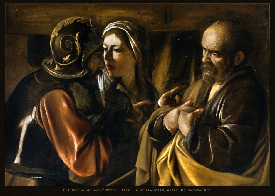 Michelangelo Merisi da Caravaggio The Denial of Saint Peter No5 - Plakát