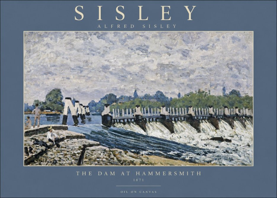 Sisley The Dam at Hammersmith No2 - Plakát