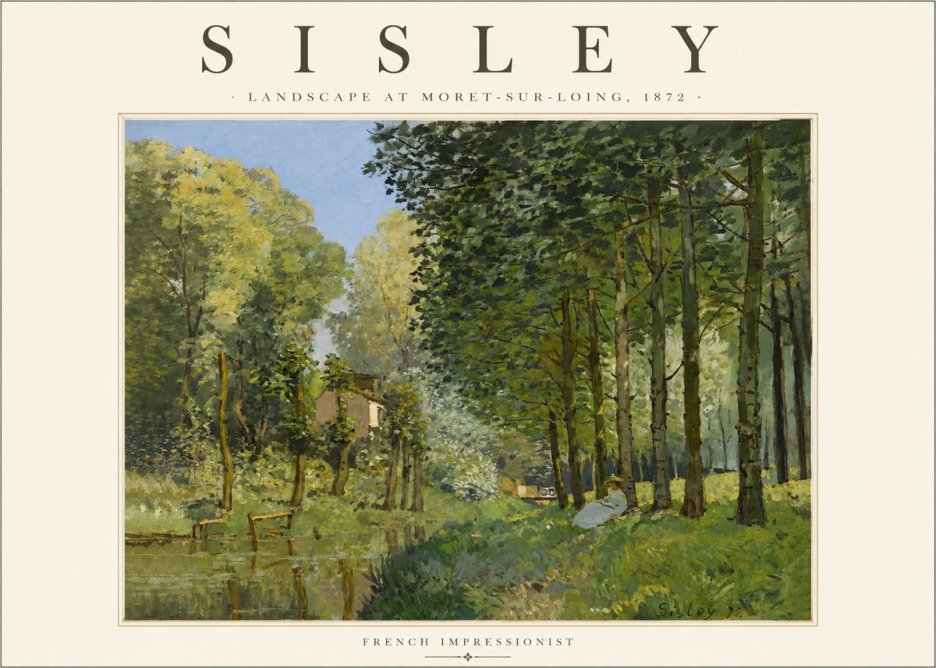 Sisley Landscape at Moret-sur-loing No3 - Plakát