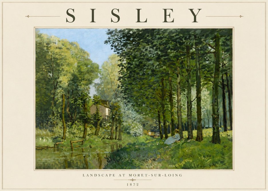 Sisley Landscape at Moret-sur-loing No5 - Plakát