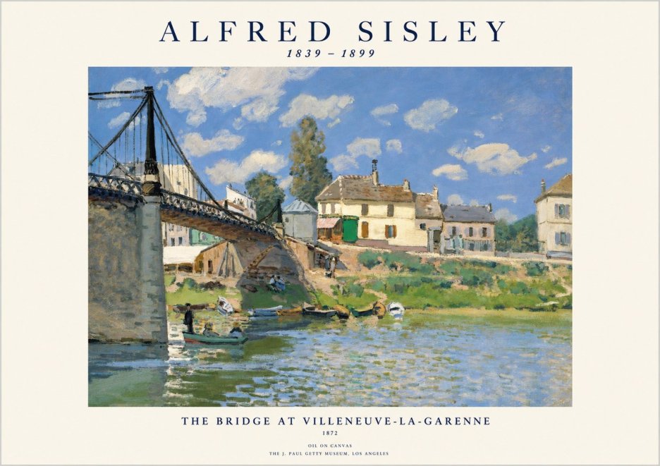 Sisley The Bridge at Villeneuve-la-garenne IV No1 - Plakát