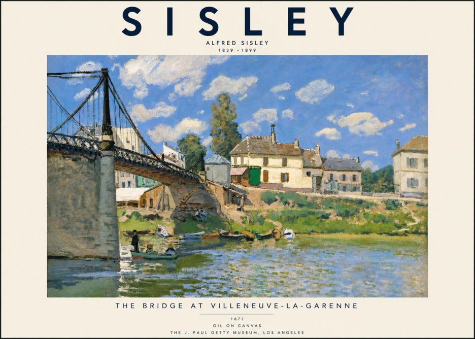 Sisley The Bridge at Villeneuve-la-garenne IV No4 - Plakát