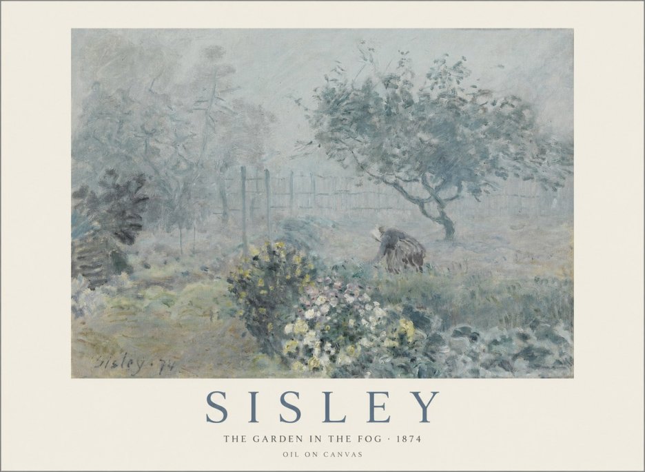 Sisley The Garden in the Fog No1 - Plakát