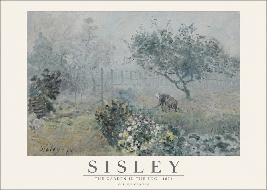 Sisley The Garden in the Fog No3 - Plakát