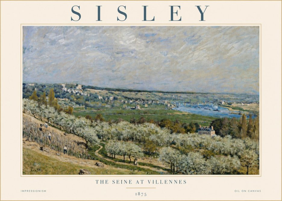 Sisley The Seine at Villennes No4 - Plakát
