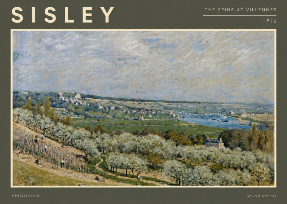 Sisley The Seine at Villennes No5 - Plakát