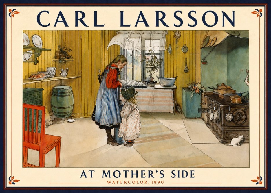Carl Larsson At Mother's Side No5 - Plakát