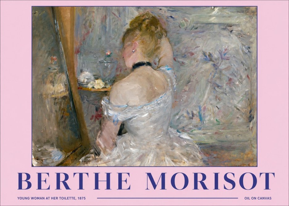 Berthe Morisot Young Woman at Her Toilette No2 - Plakát