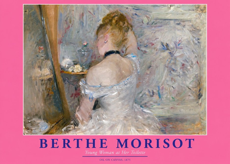Berthe Morisot Young Woman at Her Toilette No3 - Plakát