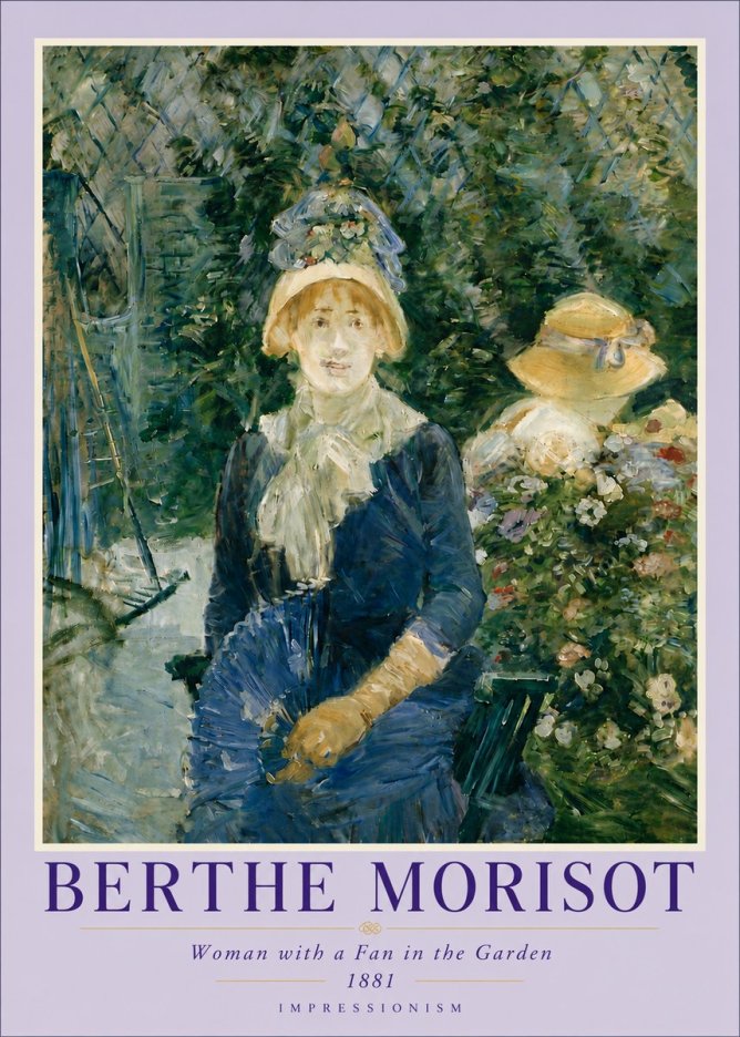 Berthe Morisot Young Woman with a Fan II No6 - Plakát