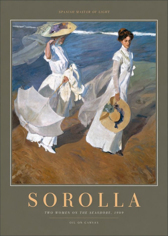 Sorolla Two Women on the Seashore, 1909 No2 - Plakát