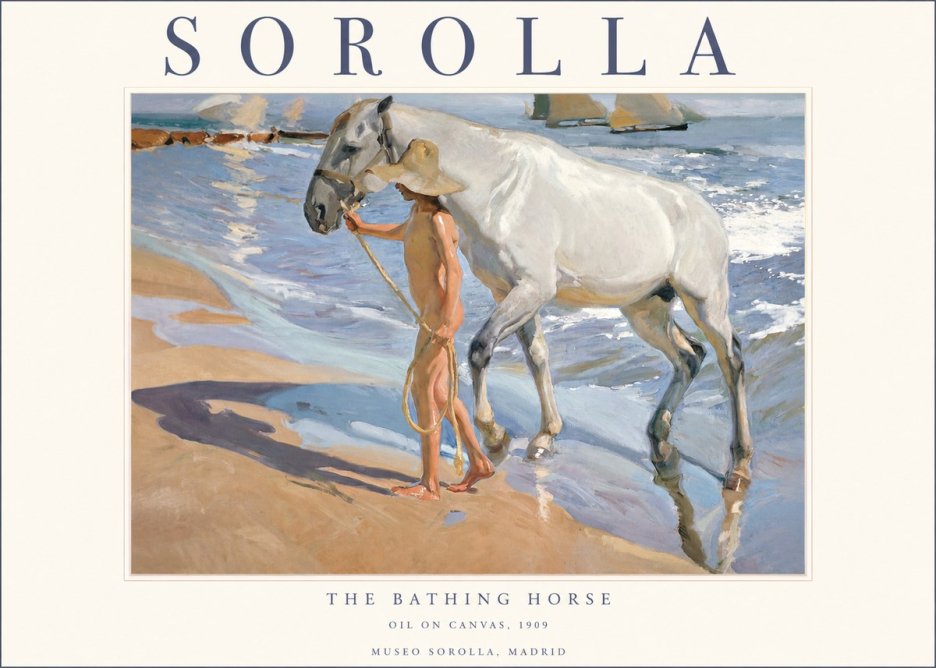 Sorolla The Bathing Horse No1 - Plakát