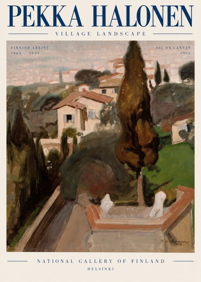 Pekka Halonen Village Landscape No6 - Plakát
