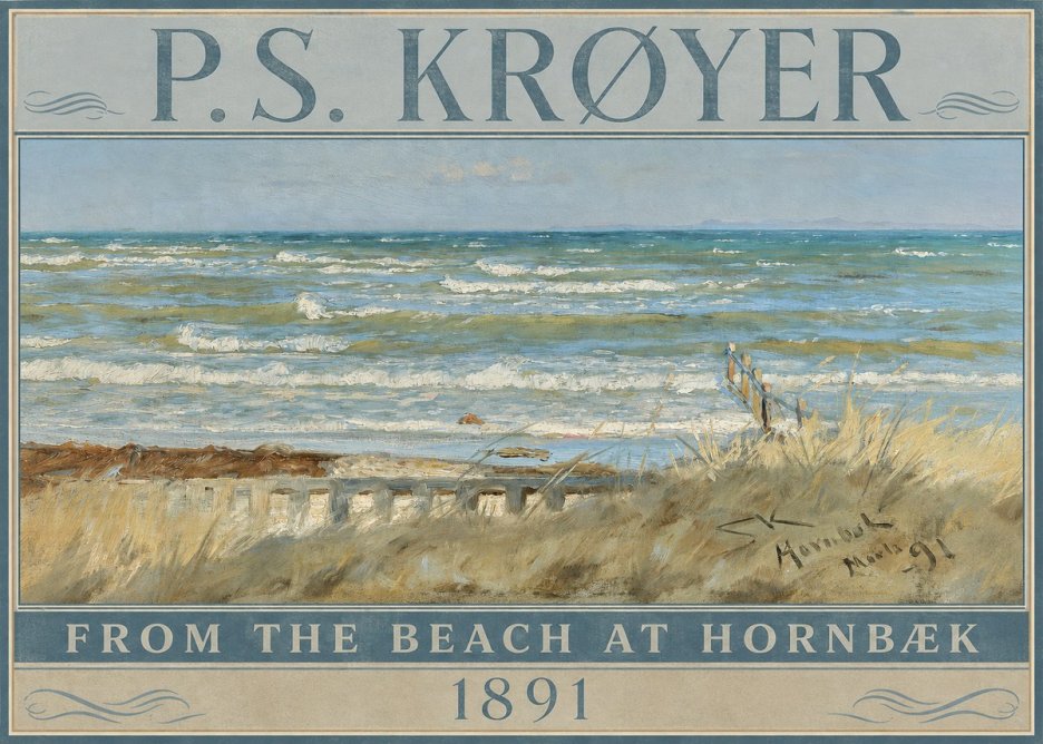 P.S. Krøyer From the Beach at Hornbæk · 1891 No4 - Plakát