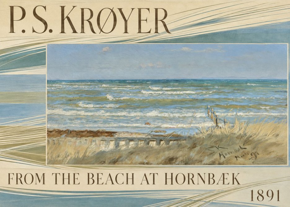P.S. Krøyer From the Beach at Hornbæk · 1891 No6 - Plakát