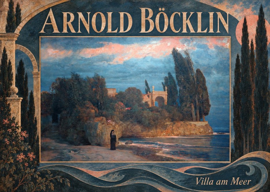 Arnold Böcklin Villa Am Meer No5 - Plakát