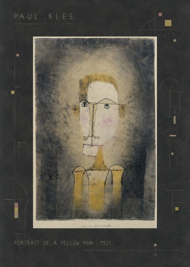 Paul Klee Portrait of a Yellow Man No2 - Plakát