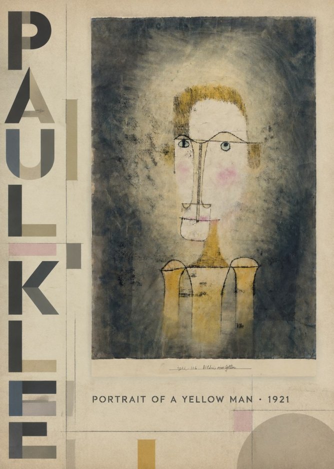 Paul Klee Portrait of a Yellow Man No5 - Plakát