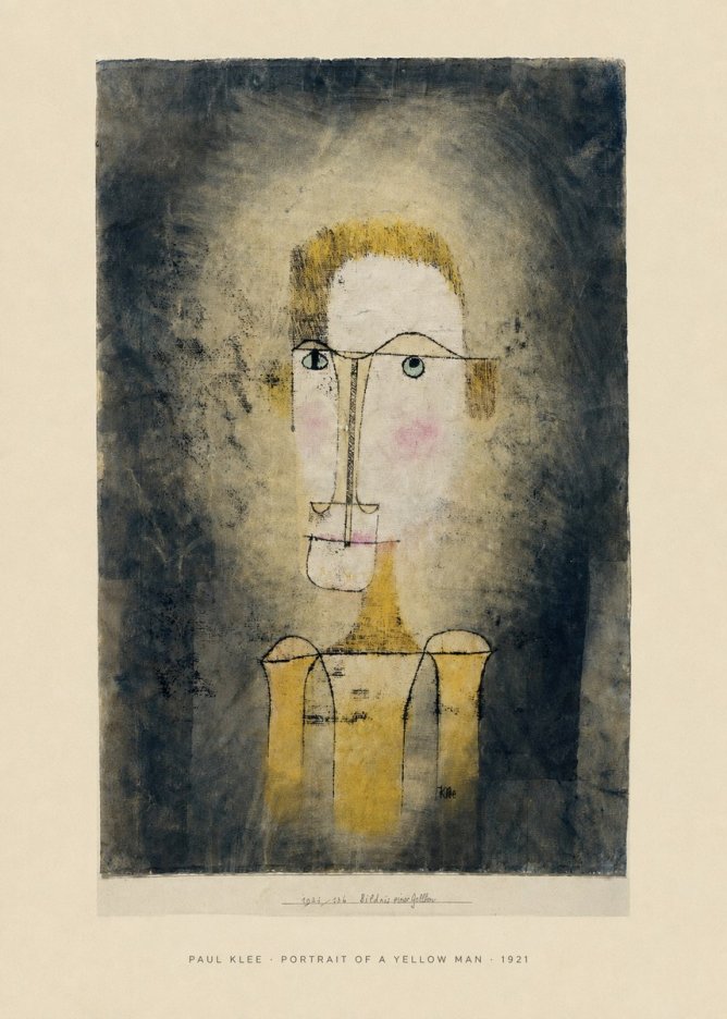 Paul Klee Portrait of a Yellow Man No6 - Plakát